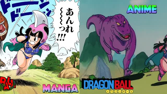 Kid ChiChi Kid Chichi Kills a Dinosaur (Anime VS Manga Comparisions) [New Updated Version]