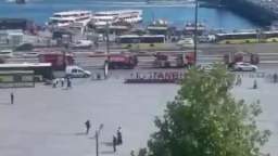 A fire in one of the most tourist places in Istanbul - the Egyptian market is on fire