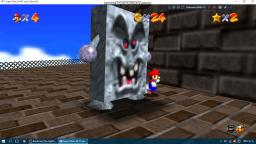 Jugando al port de Super Mario 64 de Windows.