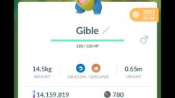 Pokémon GO-Evolving Shiny Gible