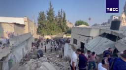 Consequences of the shelling of a Greek Orthodox church in Gaza