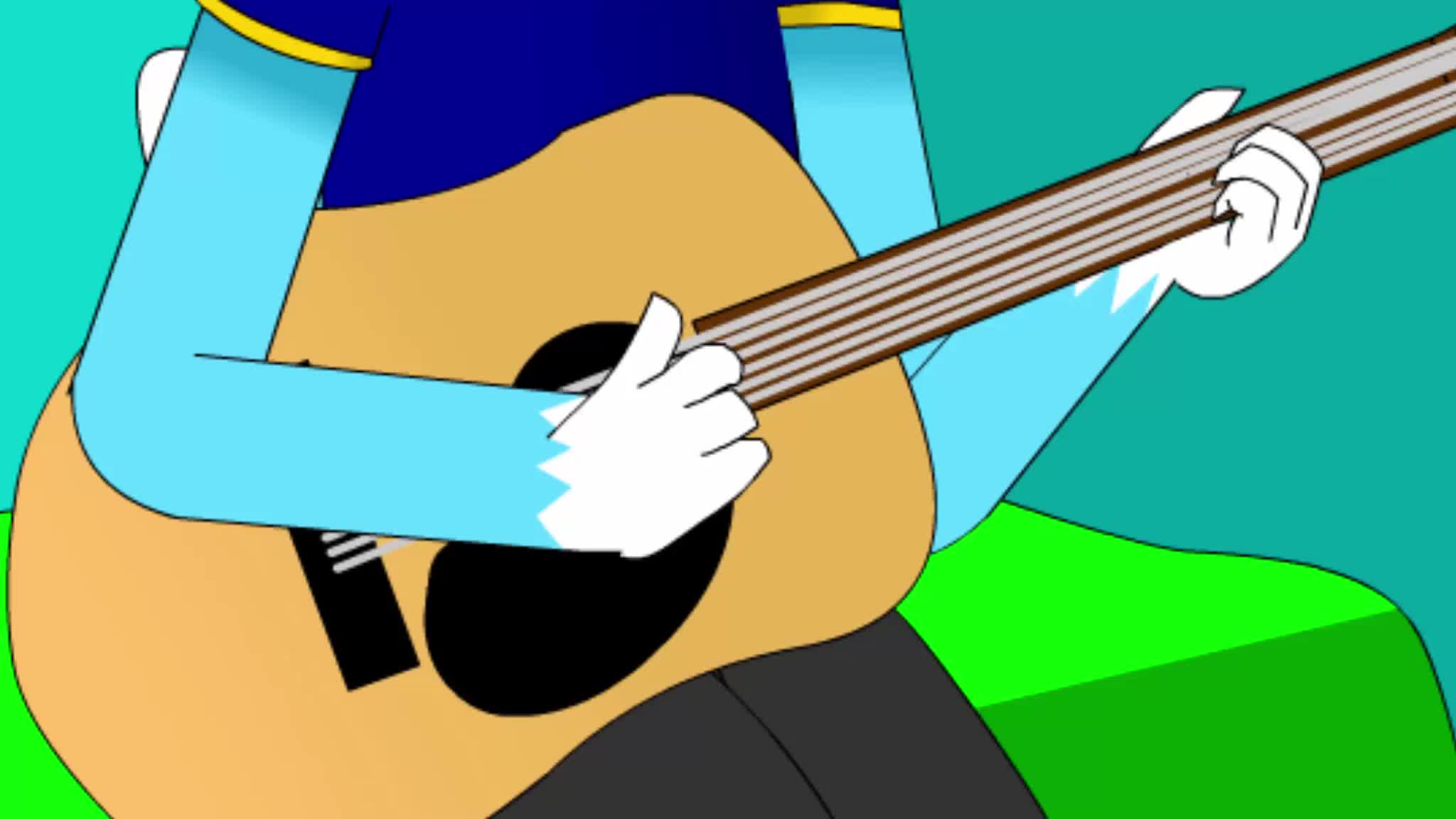 Animação Simples - Usansky tocando violão