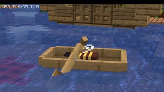 Bee in boat, Minecraft