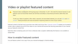 YouTube To Remove Featured Videos & Featured Playlists Features On December 14, 2017!