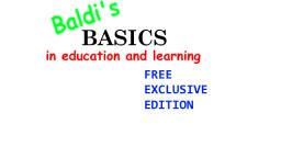{UPDATED 5} Official Baldis Basics Free Exclusive Edition
