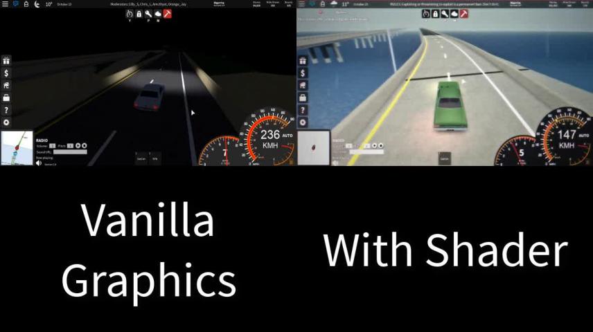 Vanilla Roblox Graphics Vs Reshade Roblox Shaders Vidlii - new highway signs roblox