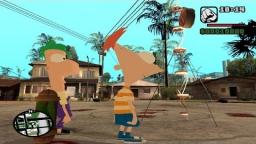 GTA San Andreas Loquendo | Un dia con Phineas y Ferb y el Antipollaneitor