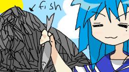 konata izumi goes fishing