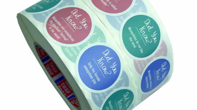 Custom matte printing round label sticker