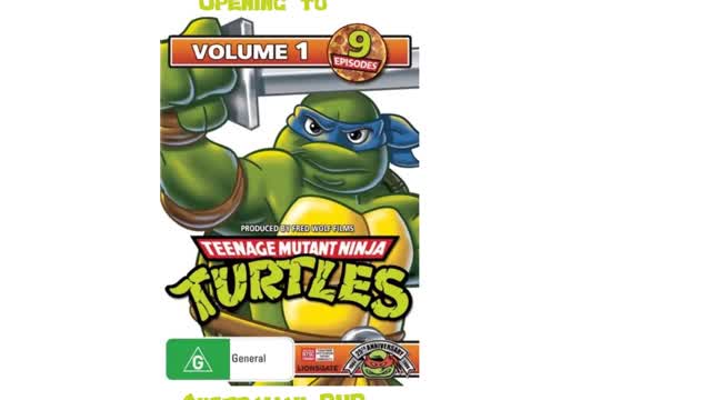 Opening to Teenage Mutant Ninja Turtles Volume 1 Australian DVD