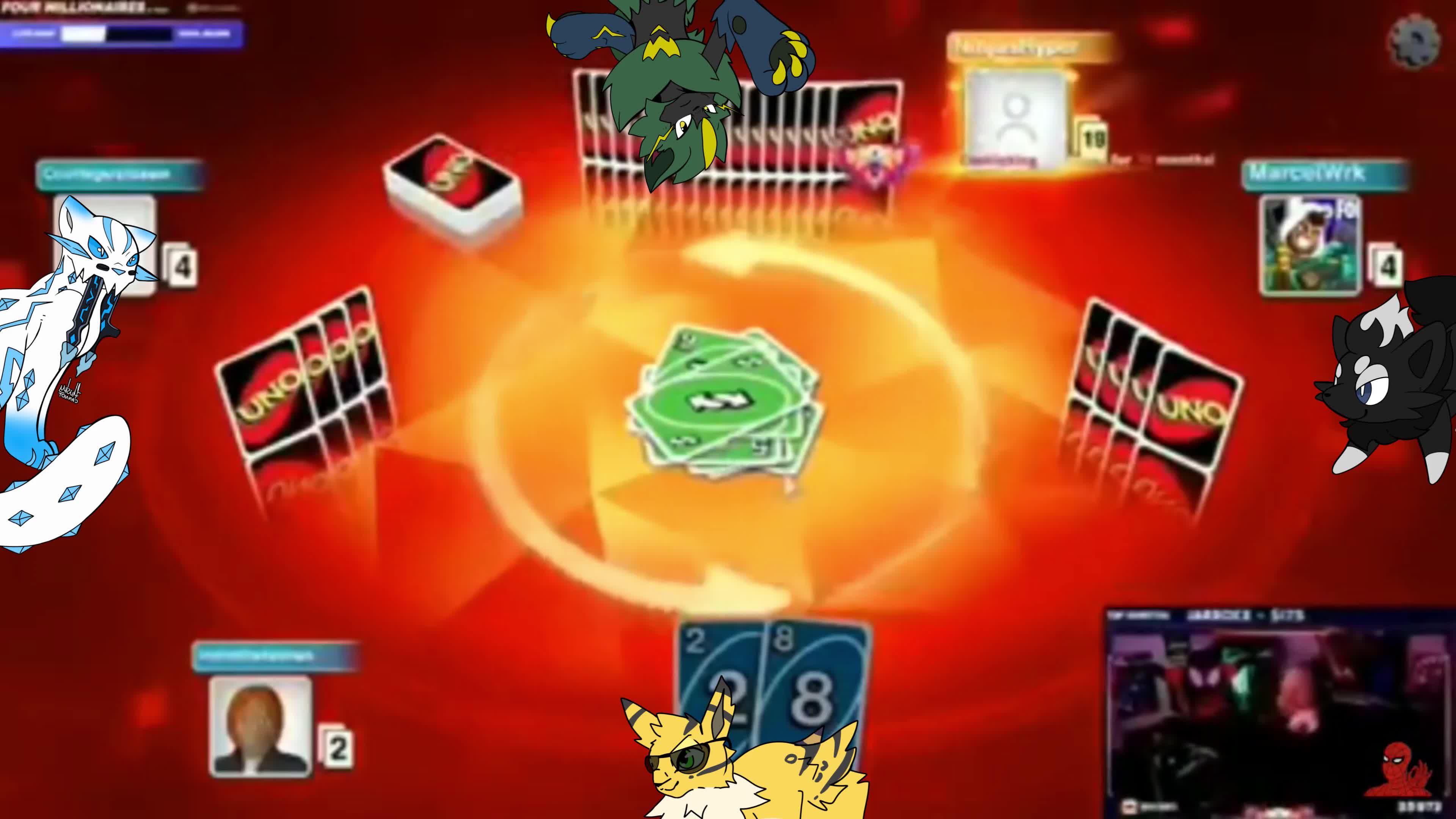 Alex, Era, Kyro and Frosty Plays Uno