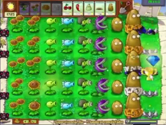 Plantas contra zombies - supervivencia dia (2/2)