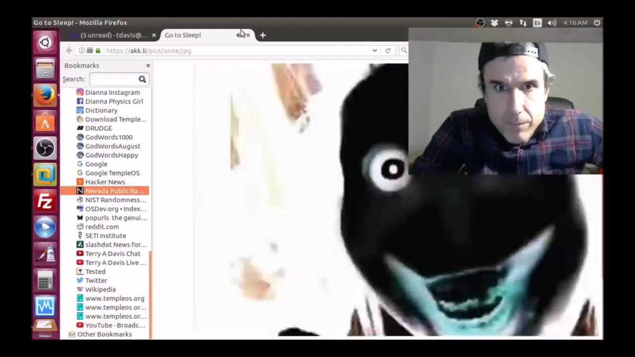 Terry davis gets jumpscared by the CIA