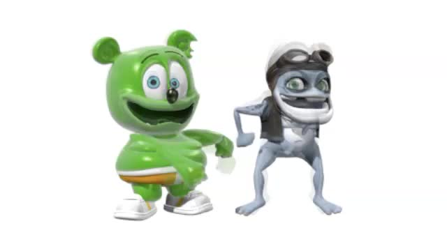 Gummibar and Crazy Frog Cow and Chicken dance