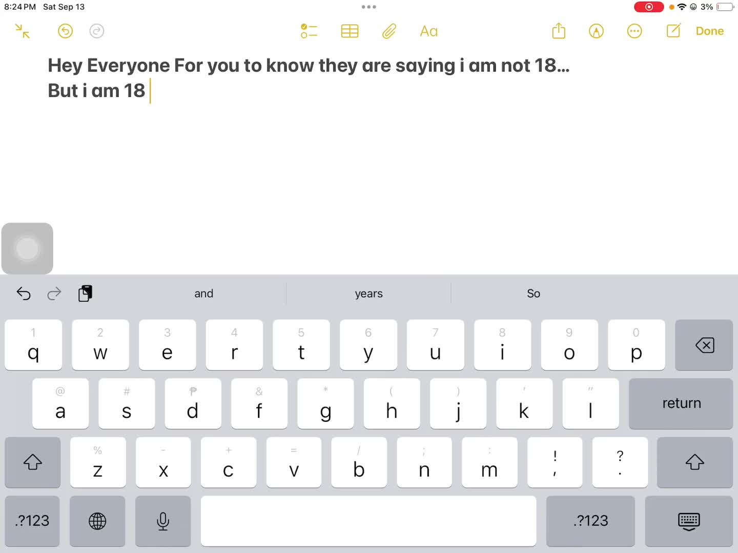 To Make This Clear i am 18!