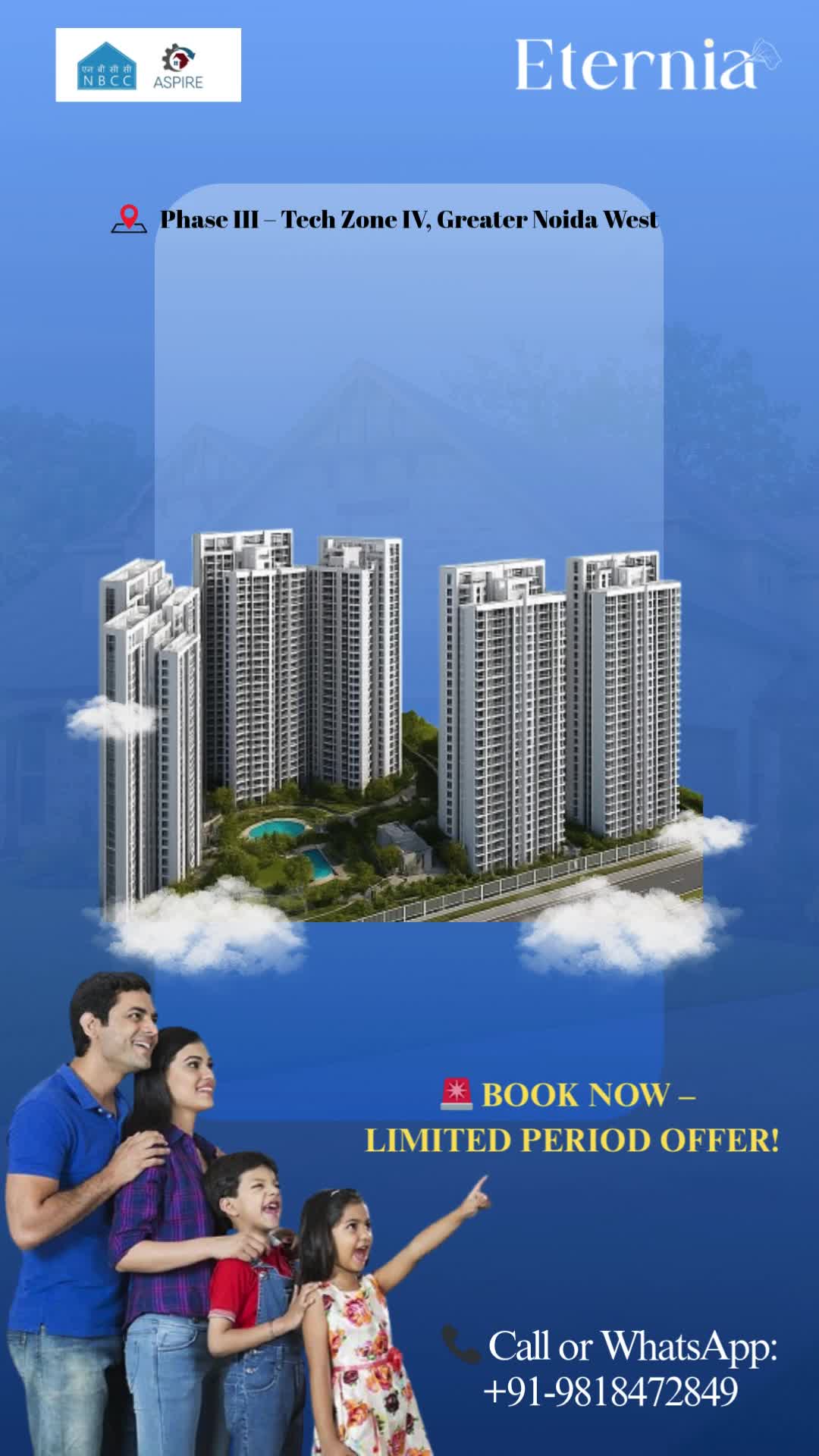 Best 4 BHK Flats in Noida Extension for Sale at NBCC Eternia Dream Valley