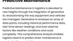 Generative AI Logistics industry