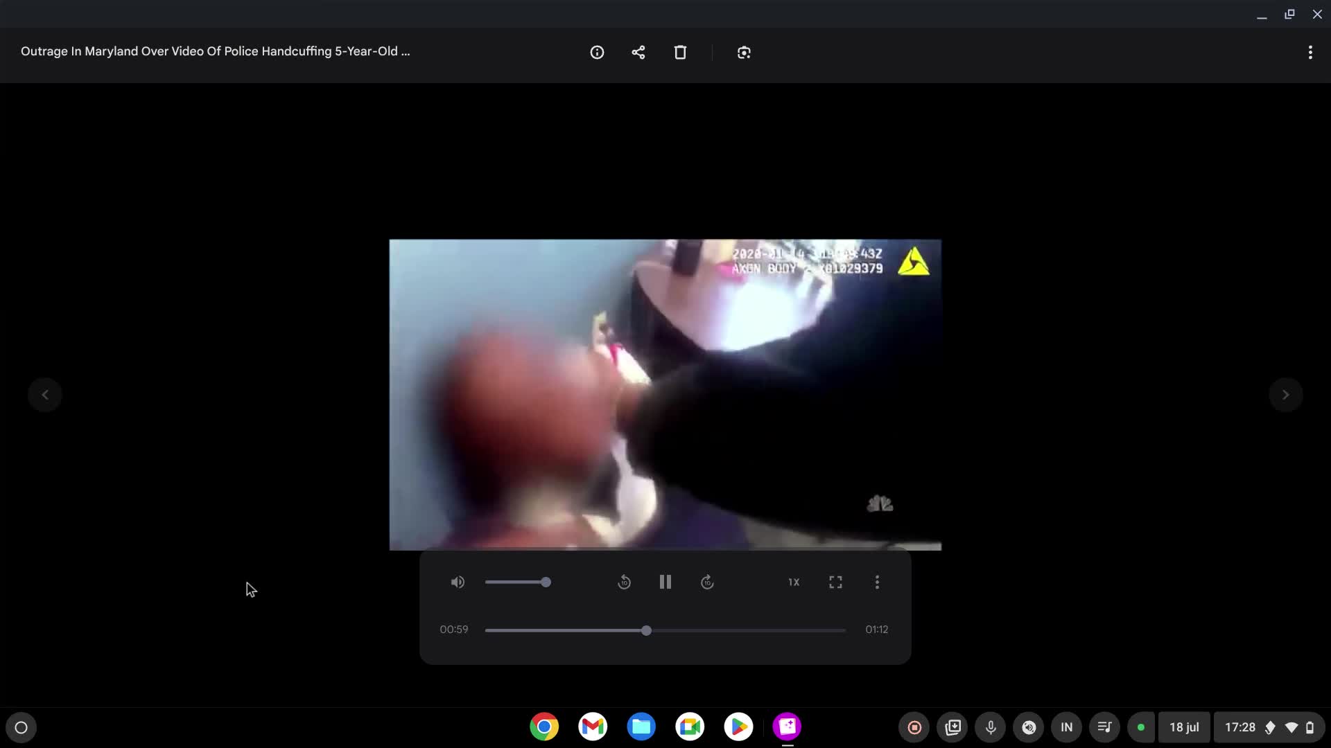 Reactievideo over de heftige arrestatie van 5-jarige