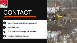 Contact The Leading Basement Construction Company K & M Hall Concrete Ltd in Lethbridge