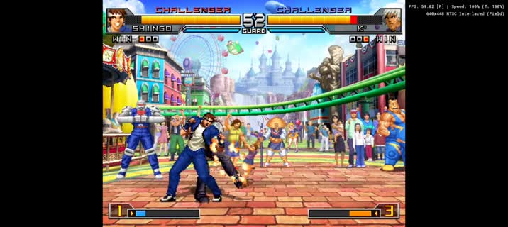 2 retards playing KOF 02 UM