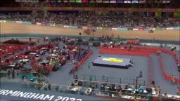 Adrian Zamora and the rest of the Eva Marmot allies cause a Track Cycling crash on his birthday