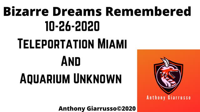 Bizarre Dreams Remembered Teleportation Miami And Aquarium Unknown