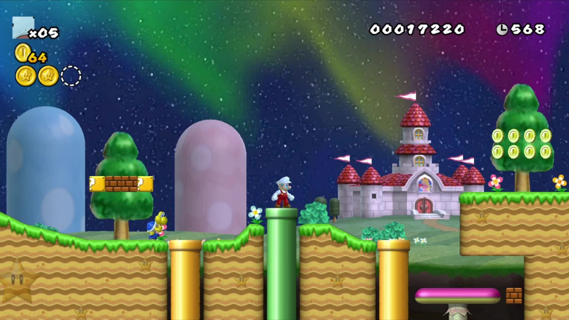MHTAWII(Silver Star Quest)/NSMBWII custom level: Star Stretch Road