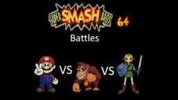 Super Smash Bros 64 Battles #125: Mario vs Donkey Kong vs Link