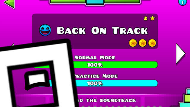 Geometry Dash - Back on Track all coins