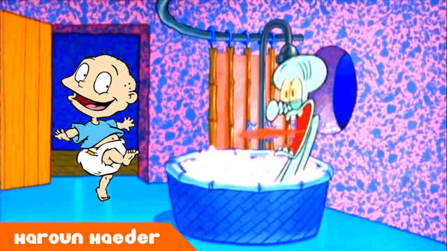 Tommy Pickles Drops by Squidwards House