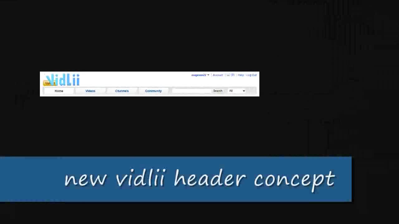 new vidlii header concept