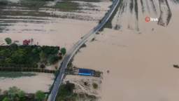 Flooded surroundings of Istanbul. Yesterday the city was hit by heavy rain for the first time after