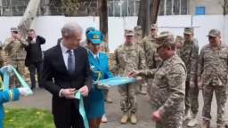 US Ambassador to Kazakhstan Roseblum opened the NATO Peacekeeping Operations Center in Kazakhstan.