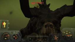 Get the fu__ off, Deathclaw! Homerun with baseball bat - Fallout 4