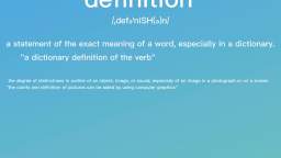 Definition Of “Definition”.