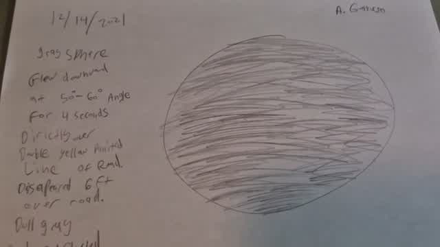 12/14/2021 Gray Sphere Orb UFO