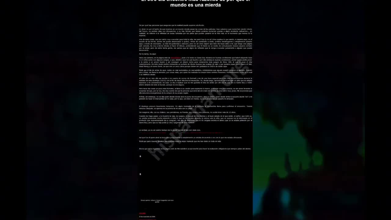 Gameboy Dross. Una historia muy curiosa sobre Dross.