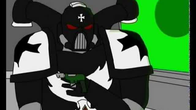 A Black Templar and the Codex Astartes.