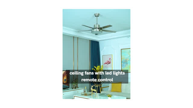 ceiling fans with led lights remote control