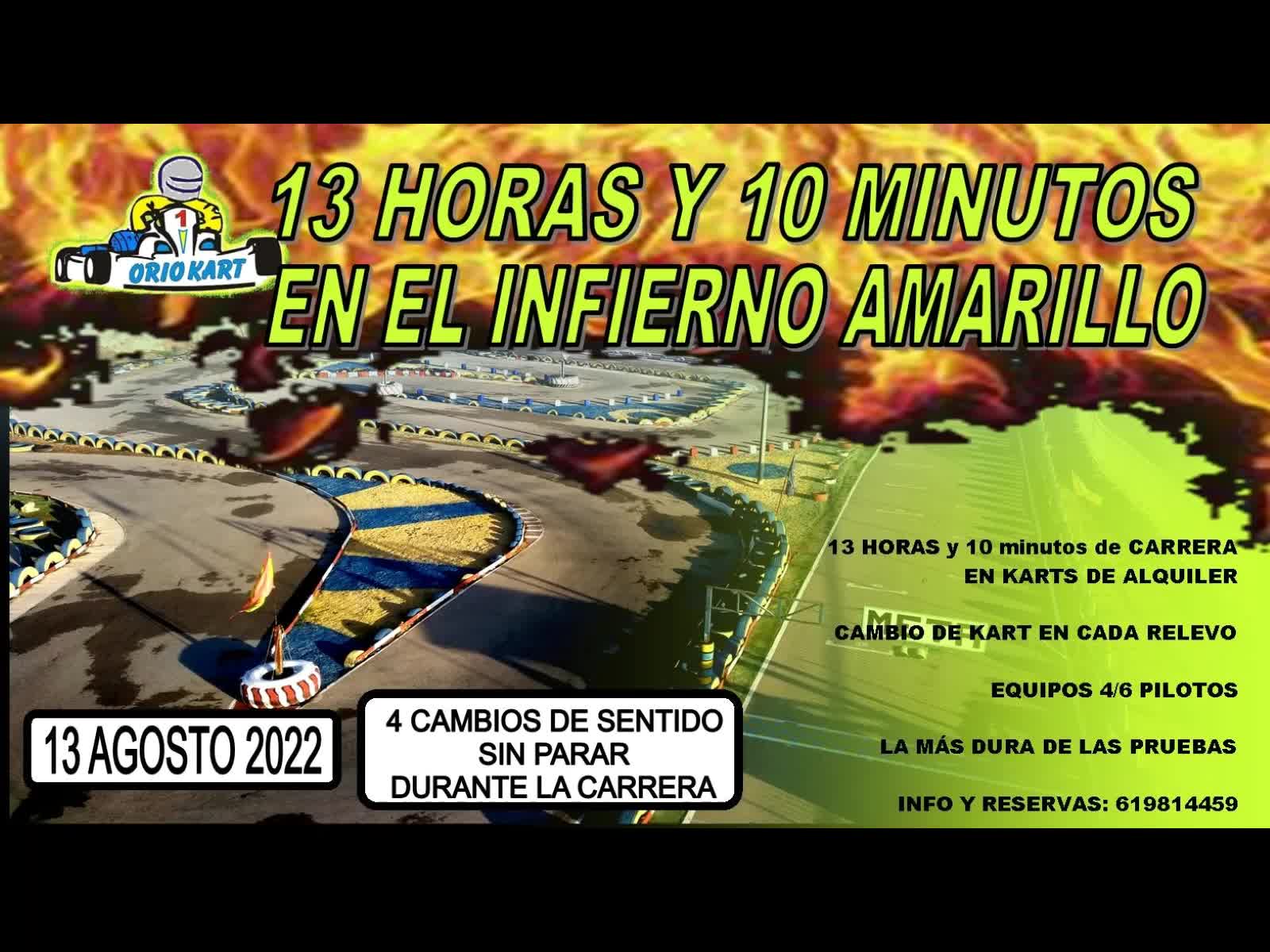 13 horas y 10 minutos