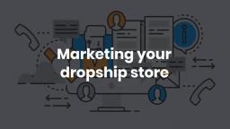 Marketing your dropship store