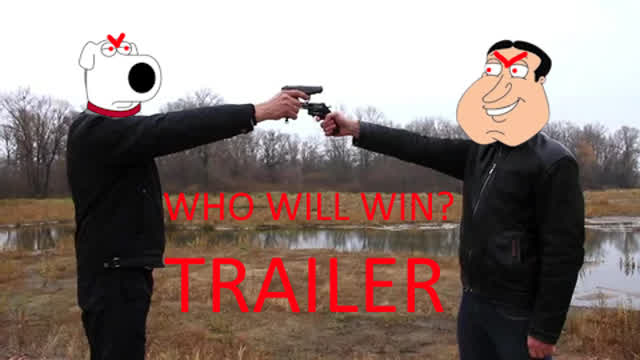 qagmire vs brian family guy war movie trailer! (who will win?)