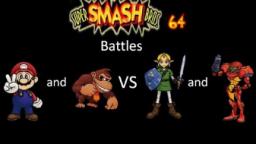 Super Smash Bros 64 Battles #28: Mario and Donkey Kong vs Link and Samus