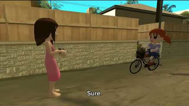 Chiyo and Osaka ride bicycles (Director cut's edition)