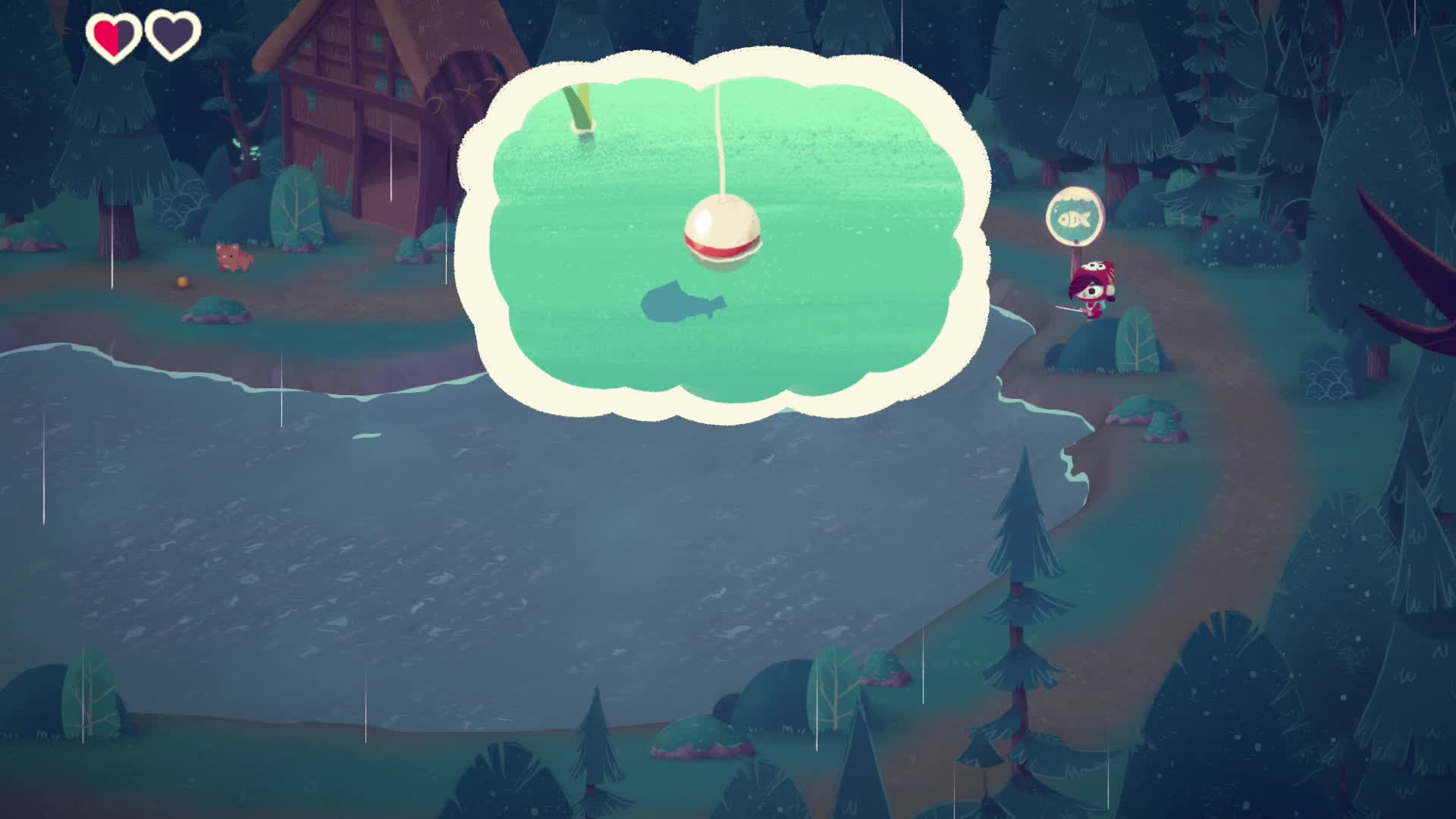 Mineko's Night Market - Pesca y lluvia en la montaña con música calmante