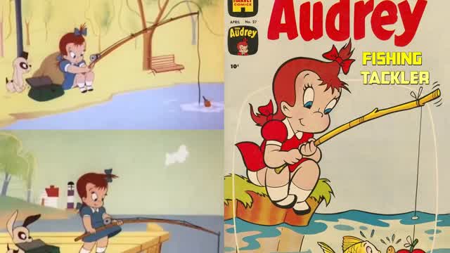 Little Audrey (1950's Cartono) - Fishing tackler [With BGM from 80's Hanna Barbera Cartoons]