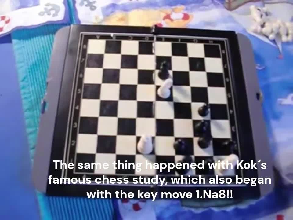 Correct chess study by Peter Krug