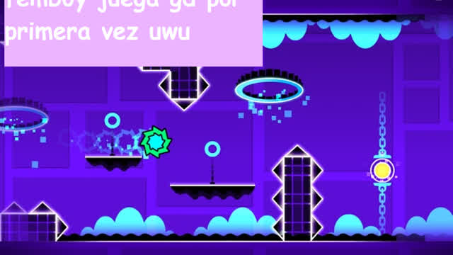 『Geometry Dash』をプレイ中 ദ്ദി(˵ •̀ ᴗ - ˵ ) ✧ （何度も何度も死んでる……）
