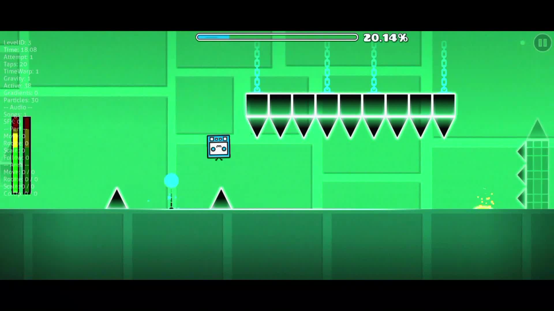 All Geometry Dash 1.0 levels (first 7 levels)