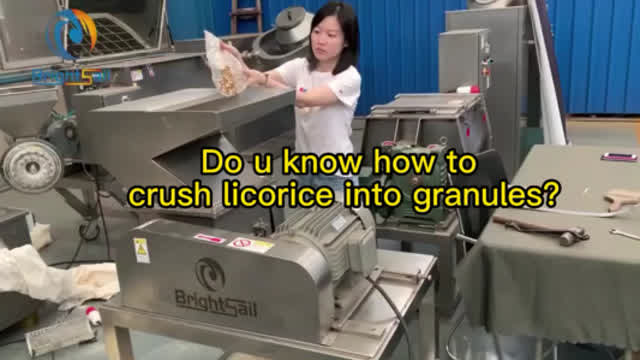 Do u know how to crush licorice into granules by licorice crusher machine?